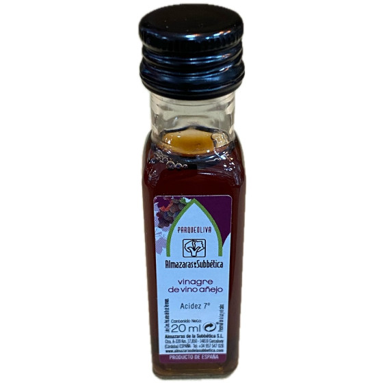 VINAGRE DE VINO AÑEJO 20ML ALMAZARAS DE LA SUBBÉTICA BOTELLITA MONODOS